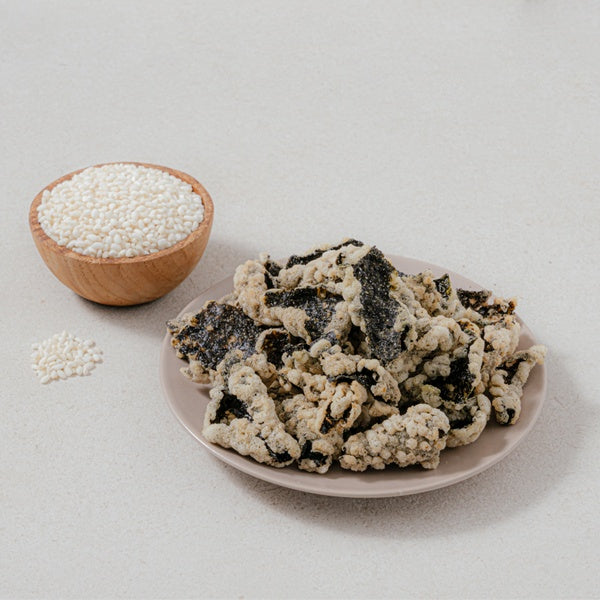 Oh Hee-sook’s Traditional Crispy Glutinous Rice Seaweed Snack (30g) – A Crunchy, Savory Delight!