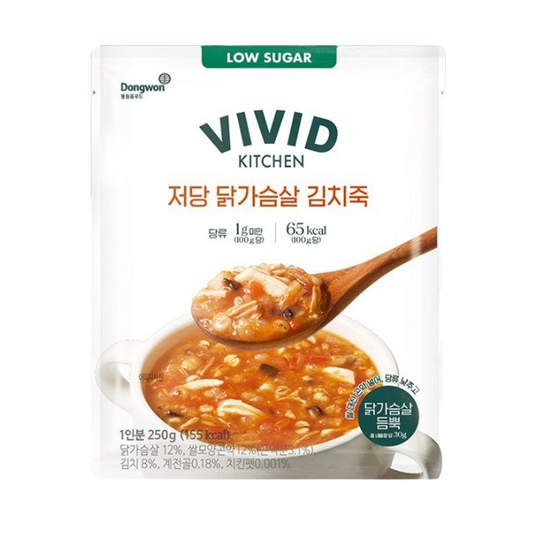 [Vivid Kitchen] Low-Sugar Chicken Breast Kimchi Porridge 250g