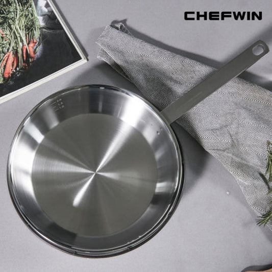 [Chef Win] 316 Premium Stainless Frying Pan – 24cm