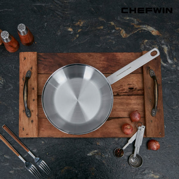 [Chef Win] 316 Premium Stainless Frying Pan – 24cm