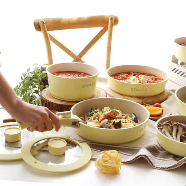 [Stolz] Lemon Meringue Multi IH Cookware 8P (Set)
