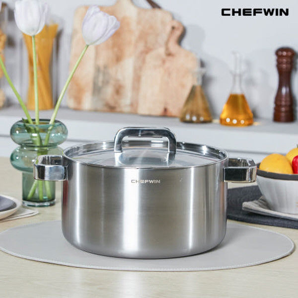 [Chef Win] 316 Premium Stainless Double-handle Pot – 24cm