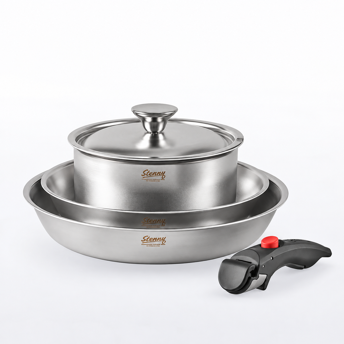 [STENNY] Abrasive-Free 5-Ply Wonderhands Cookware – 5 Pieces