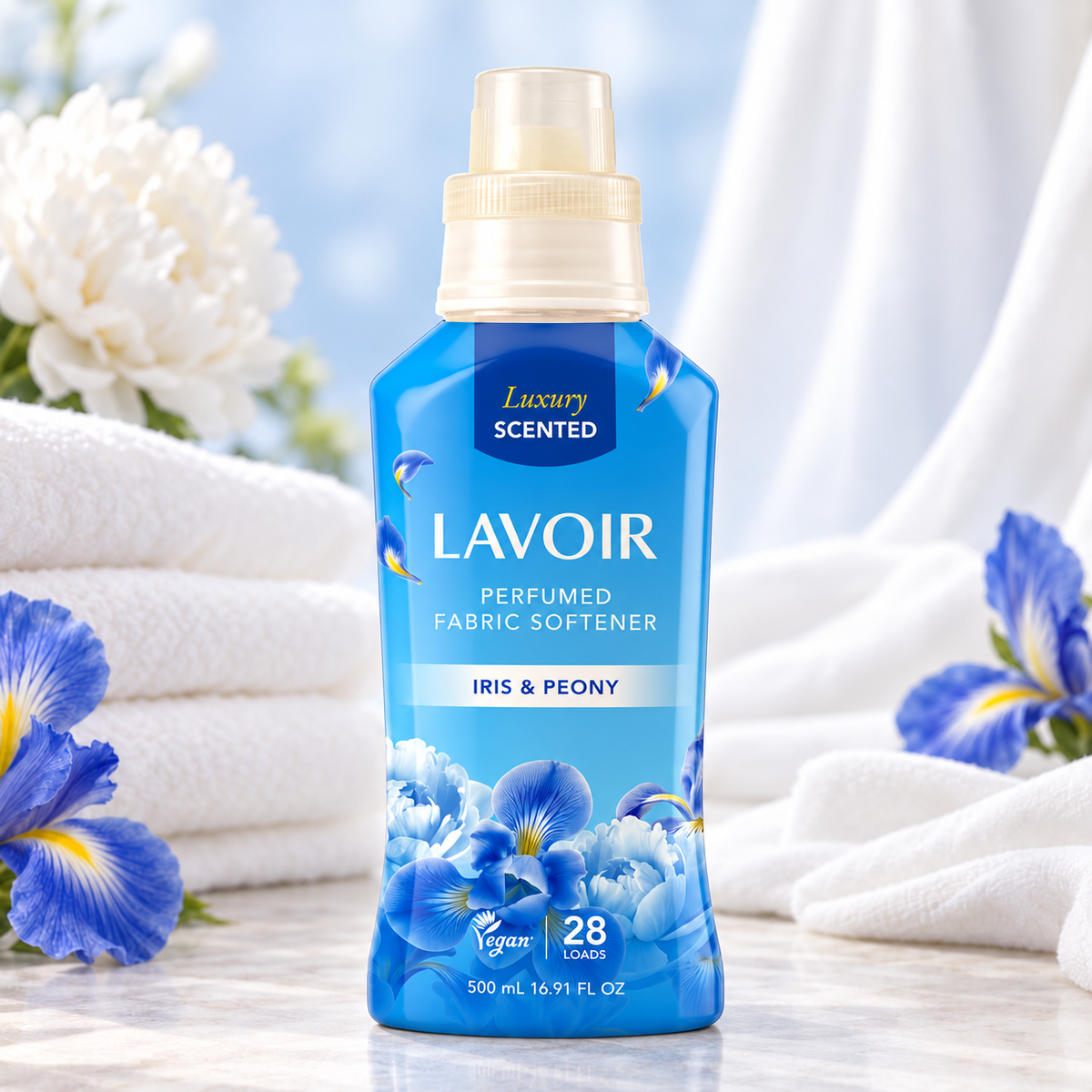 [LAVOIR] Perfume Fabric Softener – Iris & Peony (500ml)