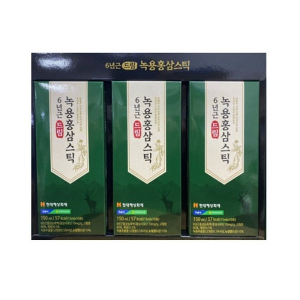 [Nonghyup] 6-Year Korean Red Ginseng Dream Stick with Deer Antler Extract 1 Box (15ml x 30 sticks)
