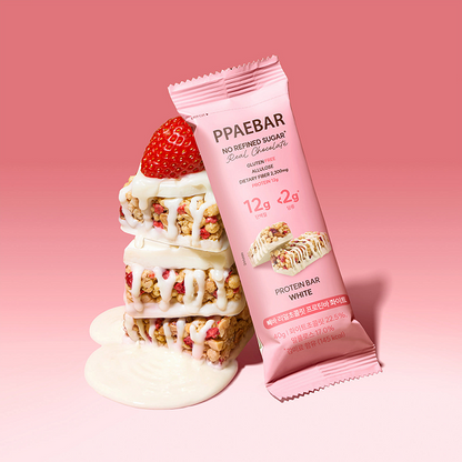 [Peba] Low-Sugar Real Chocolate Protein Bar White Chocolate 360g (40g × 9Units)