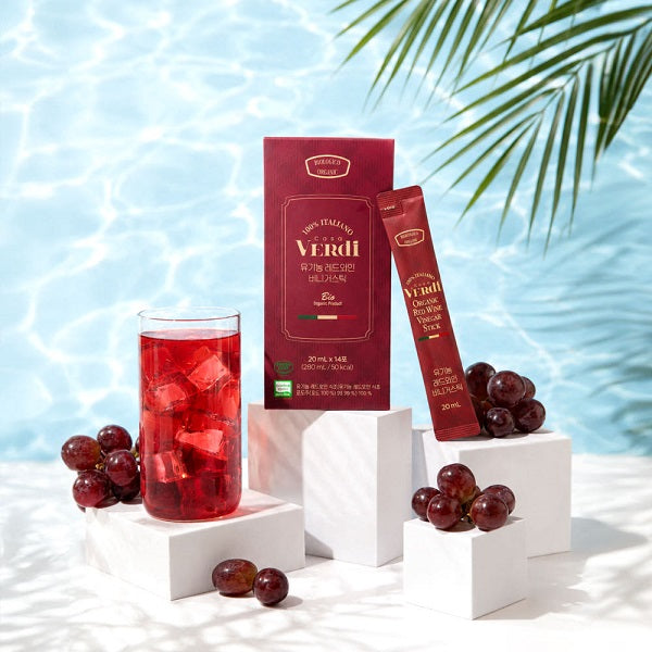 [Casa Verdi] Organic Red Wine Vinegar Sticks (20ml × 14Sachets) K015
