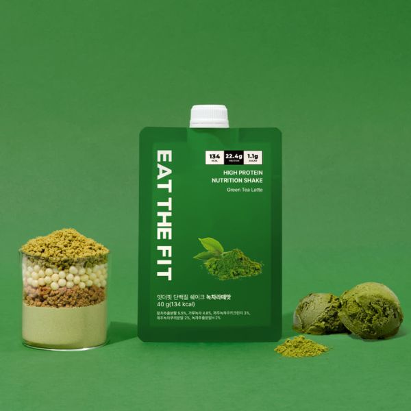[Eat the Fit] Protein Shake 280g (7 sticks) - Green Tea Latte Flavor