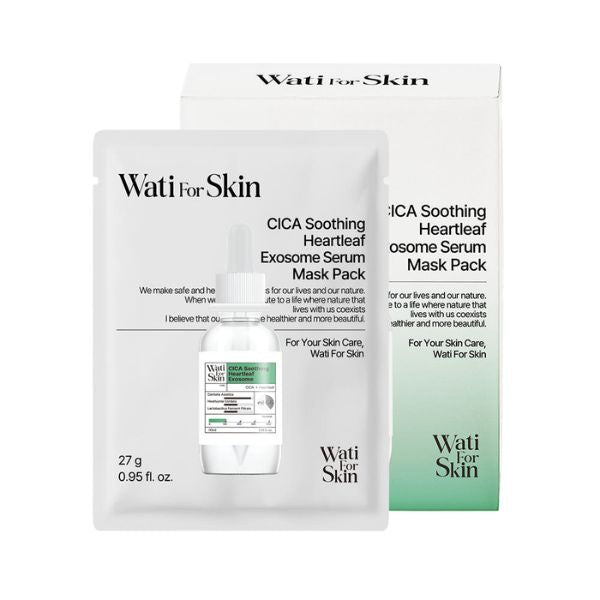 [Watiforskin] Cica Soothing Mugwort Exosome Serum Mask Pack (27g x 10 packs)