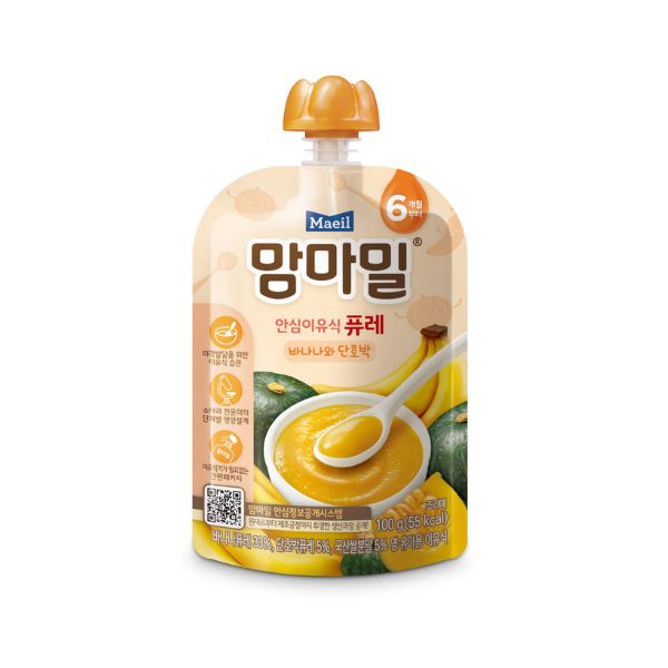[Maeil] Mamamil Baby Food Banana & Pumpkin (100g)