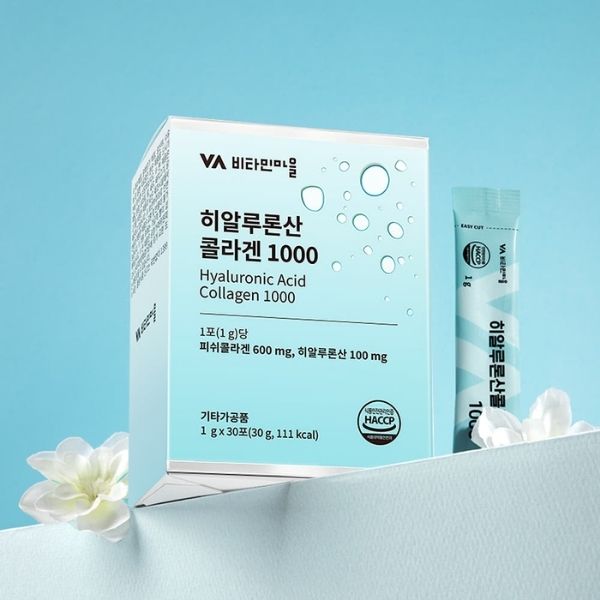 [Vitamin Village] Hyaluronic Acid & Collagen 1000 (1g × 30 Sachets)