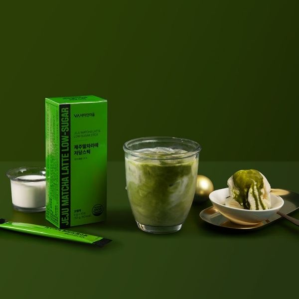 [Vitamin Village] Jeju Matcha Latte Low-Sugar Sticks (5g × 10 Sticks)