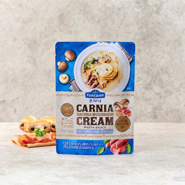 [Fontana] Carnia Bacon & Mushroom Cream Pasta Sauce (130g)