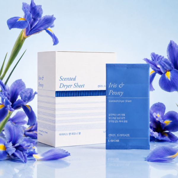 [LAVOIR] Perfume Dryer Sheets – Iris & Peony (40 Sheets)