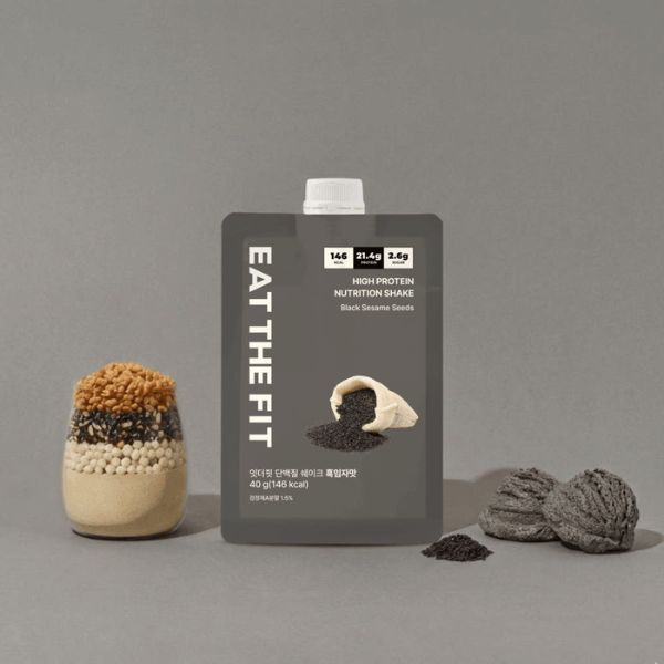 [Eat the Fit] Protein Shake 280g (7 sticks) – Black Sesame Flavor