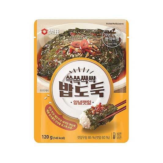 [Sempio] Sseuk-sseuk ssak-ssak Rice Thief Seasoned Perilla Leaves 120g