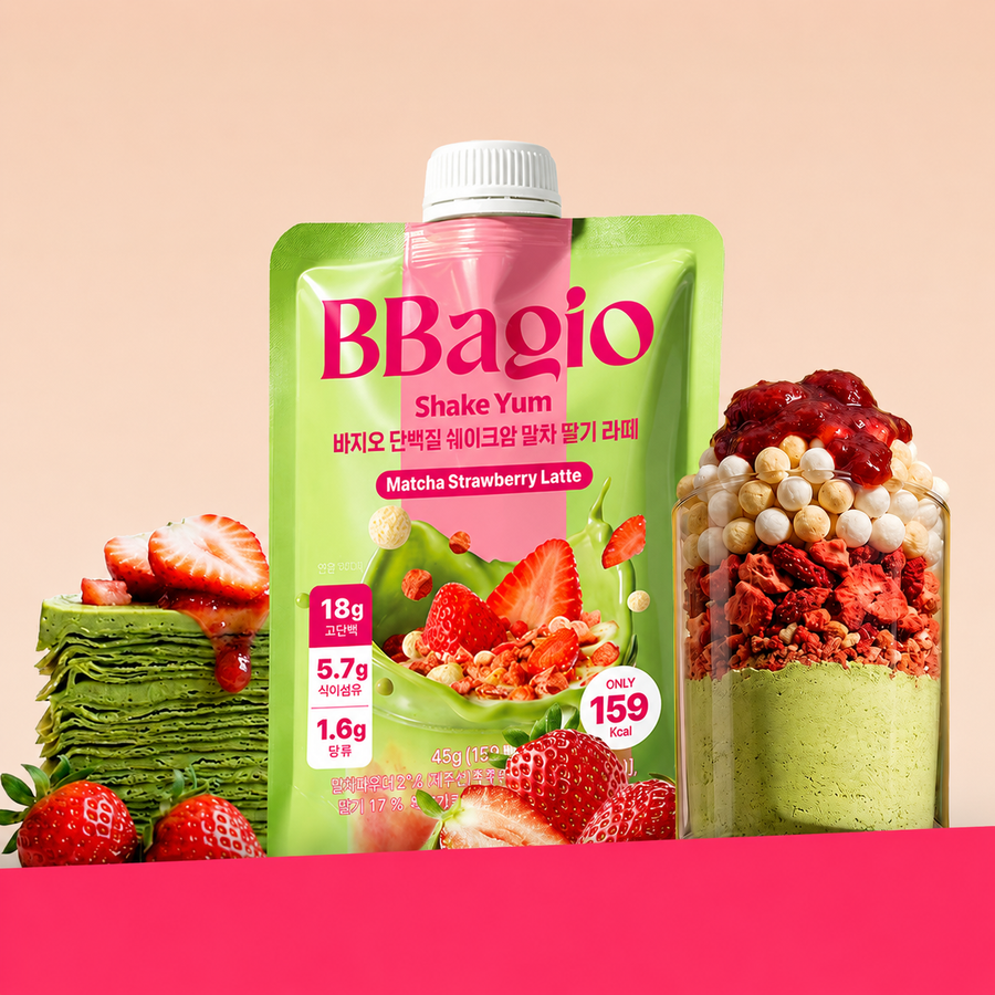 [Baggio] Protein ShakeKorean Product - Matcha Strawberry Latte 45g (1Units)