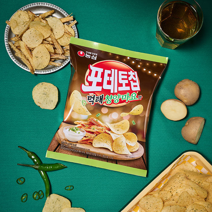 [Nongshim] Potato Chips – Spicy Pollack with Cheongyang Mayo Flavor 50g
