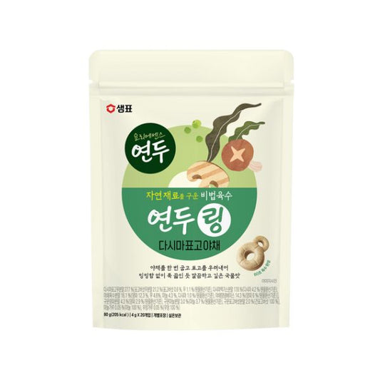[Sempio] Yeonduring - Dried Seaweed Shiitake Vegetable (4g x 20 pieces)