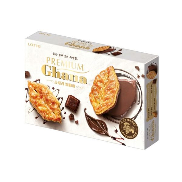 [Lotte] Premium Ghana Chocolate Lip Pie 132g