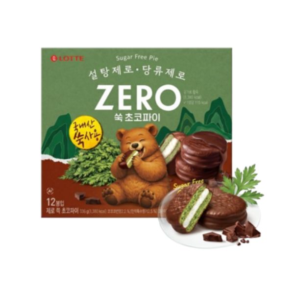 [Lotte] Korean ProductTabletsKorean Product Zero Sugar Mugwort Choco Pie 336g