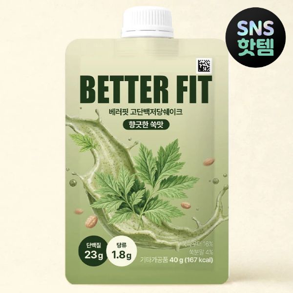 [Good Store] [Korean Product] High-Protein Low-Sugar Shake - MugwortFlavor 40g (1Units)