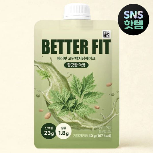 [Good Store] [Korean Product] High-Protein Low-Sugar Shake - MugwortFlavor 40g (1Units)
