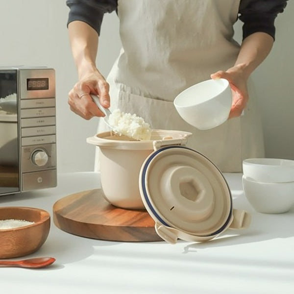 [CaloCook] Microwave Low-Sugar Rice Cooker - Cream