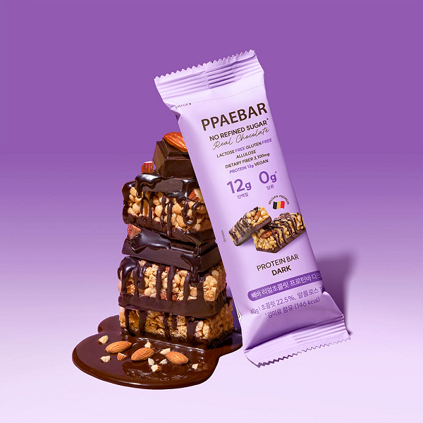 [Peba] Low-Sugar Real Chocolate Protein Bar Dark Chocolate 360g (40g × 9Units)
