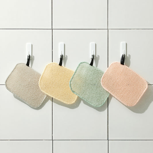 [Saenghwal Gongjakso] Double-Sided Mesh Scrubbers with Loop (4 pieces)