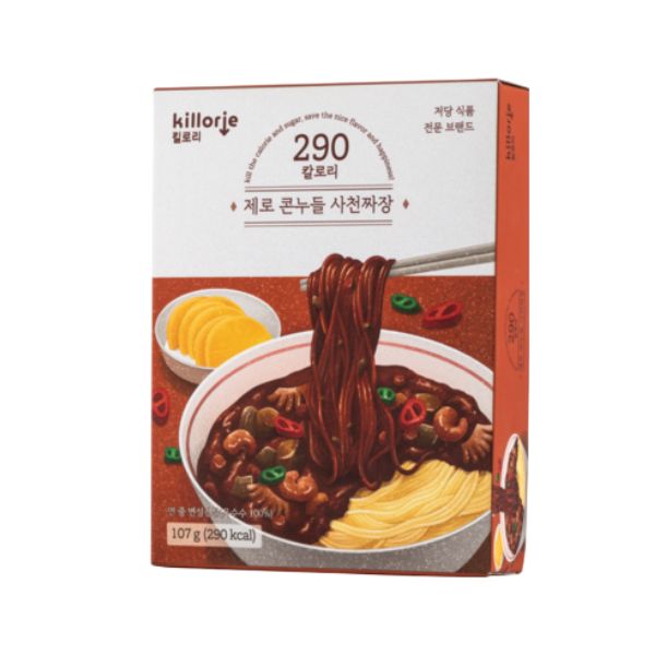 [Kilory] Low-calorie Corn Noodle Diet – Sichuan Jjajang Ramyun 107g