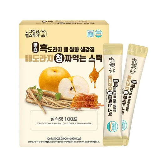 [Go Cheol-nam] Fermentation Black Balloon Flower & Pear & Ginger Stick (10ml x 100 sticks) – Value Pack