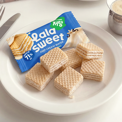 [Lalasweet] Low-Sugar Deep Cream Wafers - French Vanilla Minis 80g