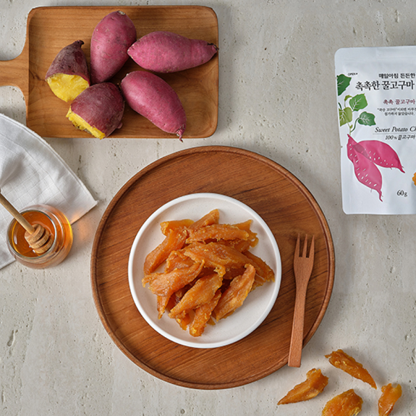 [Hanul Food] Soft and Chewy Honey Sweet Potato Chips 60g (1 piece)