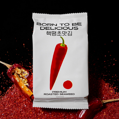 [Born to Be Delicious] Korean Product Korean ProductFlavor Extra Hot Chili Seaweed Snack (5g × 5Units)