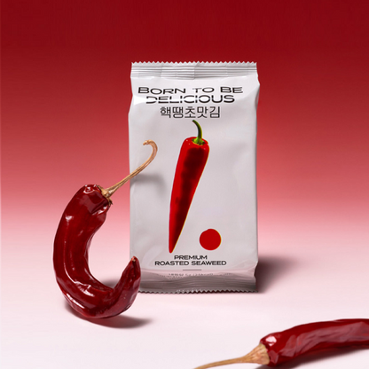 [Born to Be Delicious] Korean Product Korean ProductFlavor Extra Hot Chili Seaweed Snack (5g × 5Units)