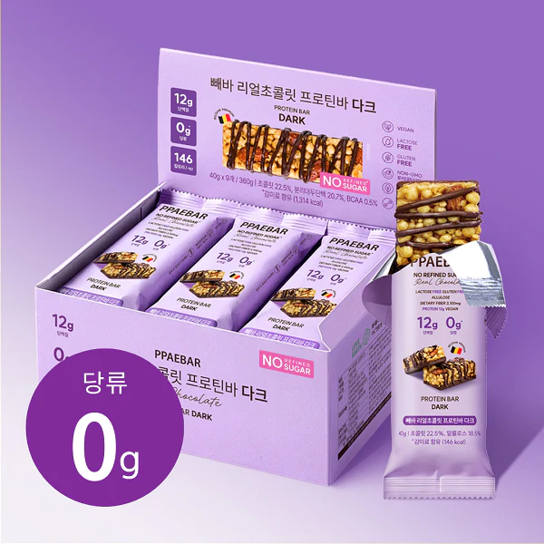 [Peba] Real Chocolate Protein Bar Dark Chocolate 40g (1Units)